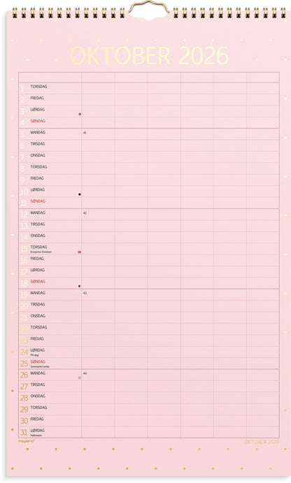 STUDIE FAMILIEKALENDER COLOR 2026/2027