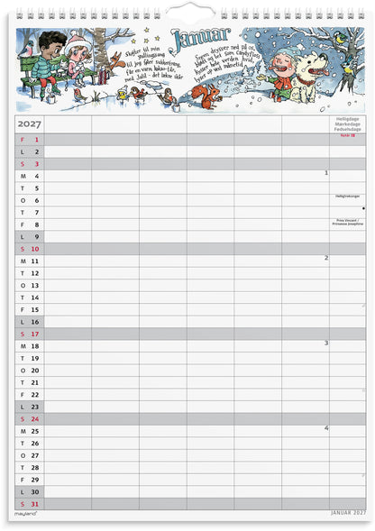 FAMILIEKALENDER OTTO DICKMEISS & LILJA SCHERFIG 2026/2027