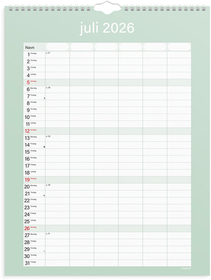 STUDIE FAMILIEKALENDER SIMPLY 2026/2027