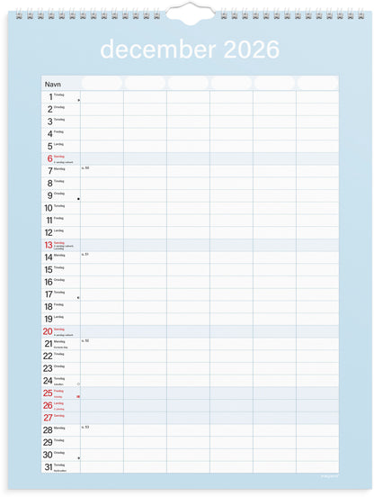 STUDIE FAMILIEKALENDER SIMPLY 2026/2027