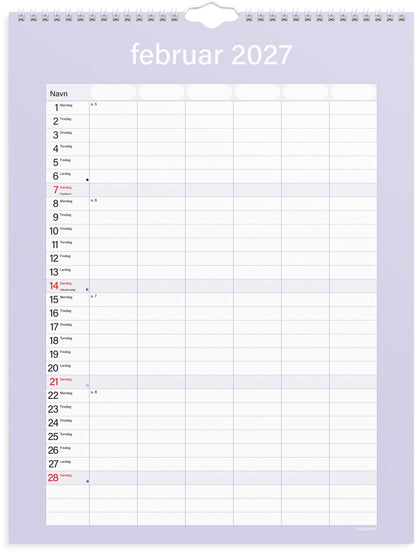 STUDIE FAMILIEKALENDER SIMPLY 2026/2027