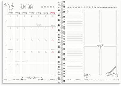 STUDIE DOODLE A5 UGEKALENDER 2026/2027
