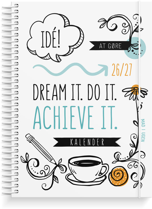 STUDIE DOODLE A5 UGEKALENDER 2026/2027