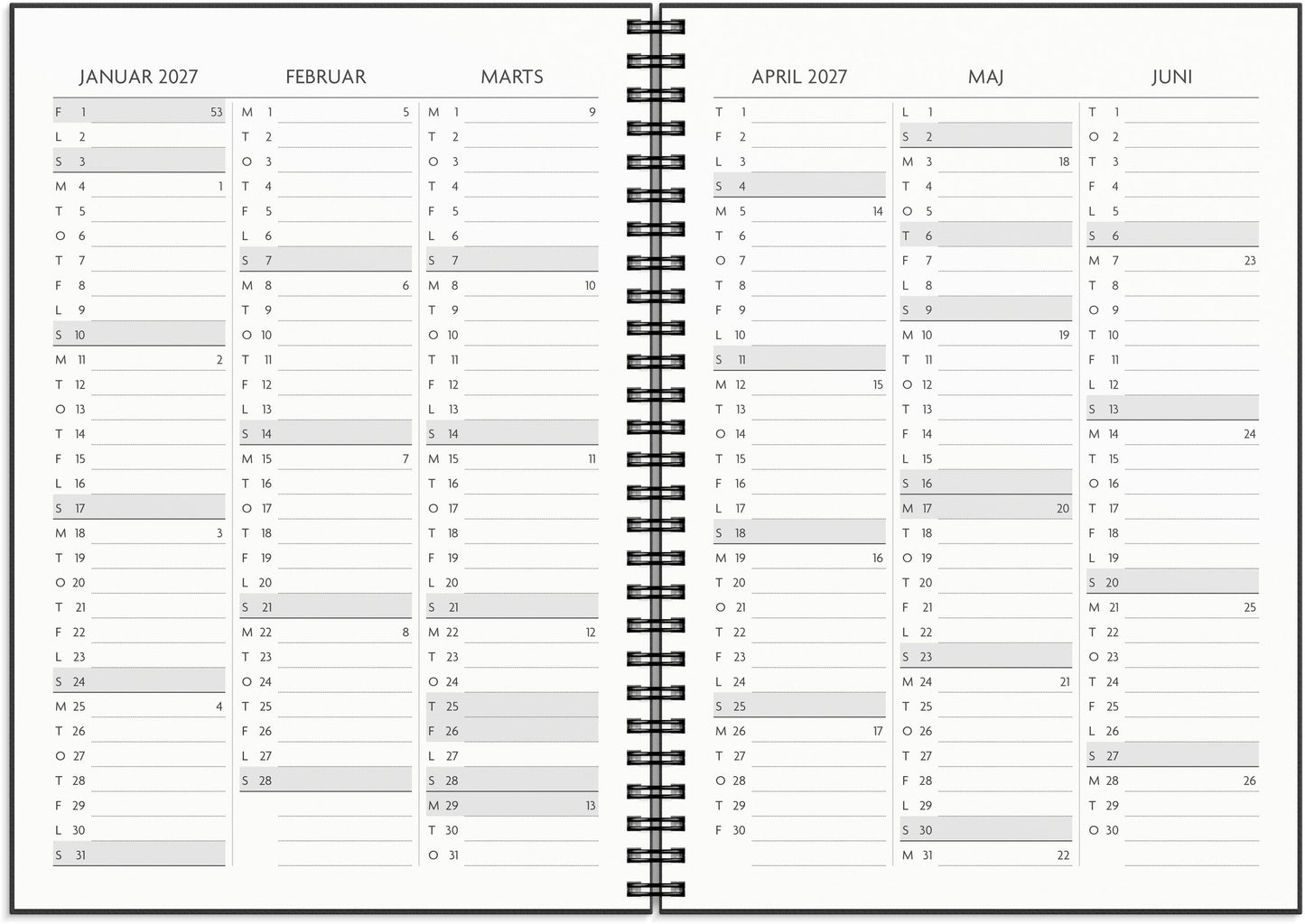 STUDIE FÅ DET GJORT A5 UGEKALENDER 2026/2027