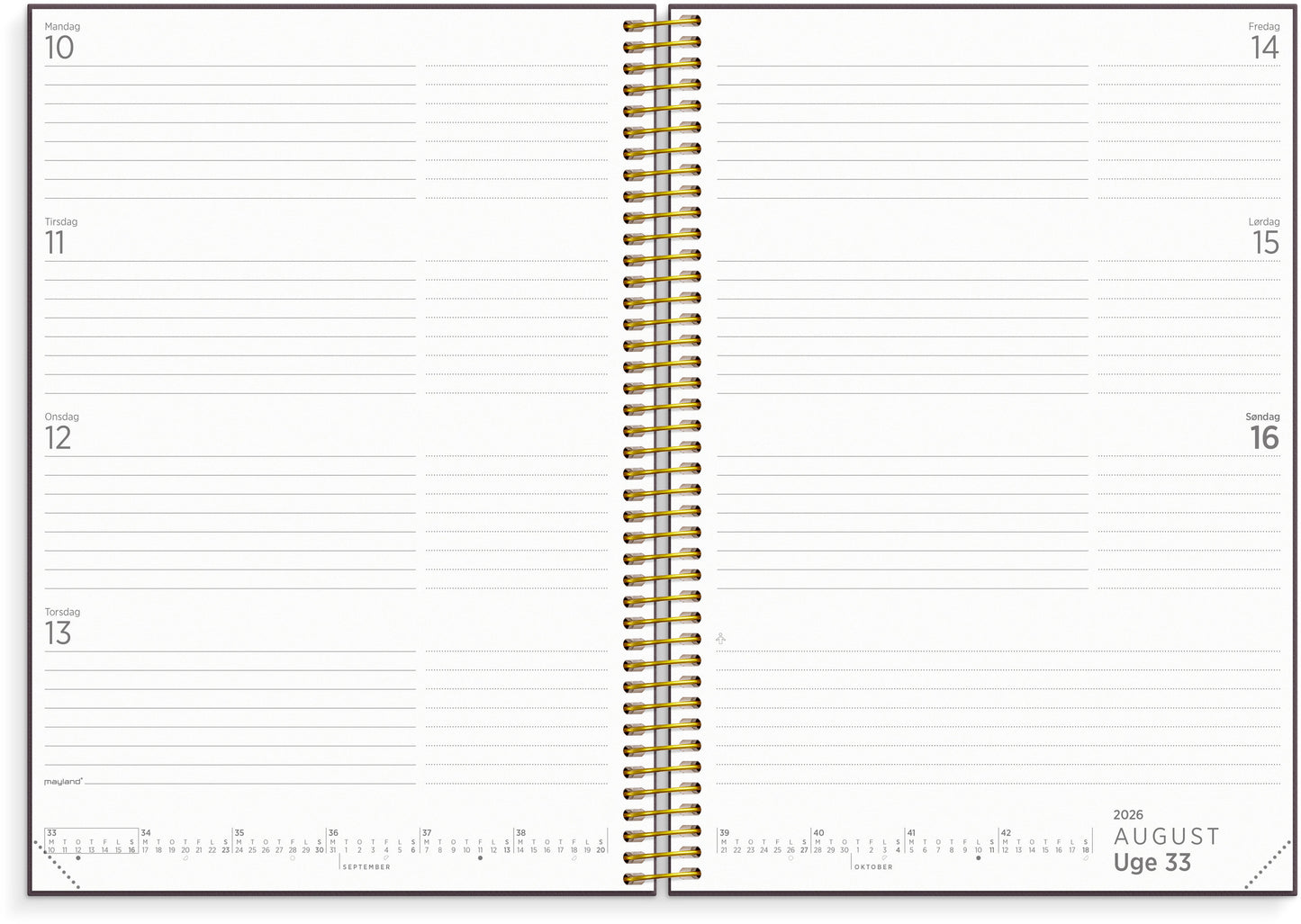STUDIE ORGANIZER & NOTES A5 UGEKALENDER 2026/2027