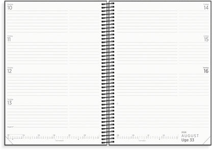 STUDIE ORGANIZER & NOTES A5 UGEKALENDER SORT 2026/2027