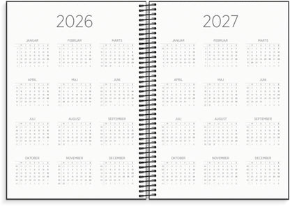 STUDIE ORGANIZER & NOTES A5 UGEKALENDER SORT 2026/2027