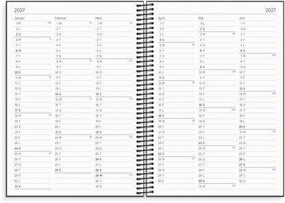 STUDIE ORGANIZER & NOTES A5 UGEKALENDER SORT 2026/2027