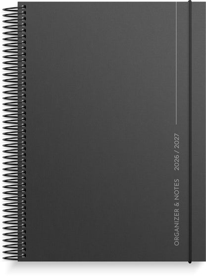 STUDIE ORGANIZER & NOTES A5 UGEKALENDER SORT 2026/2027