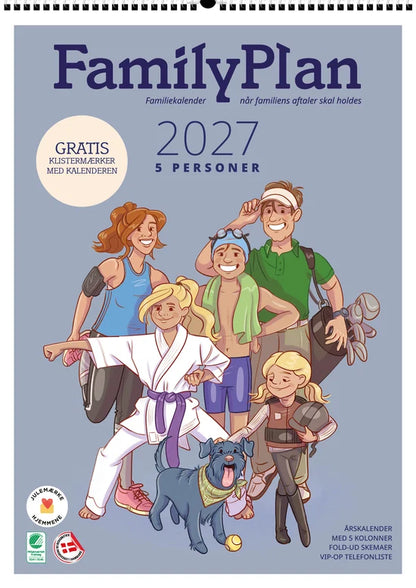 FAMILYPLAN ÅRSKALENDER 2027 5 PERSONER