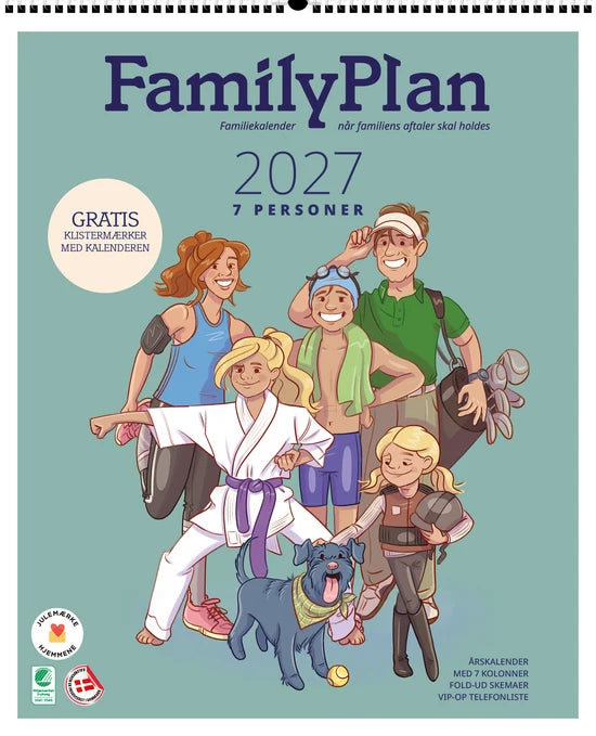 FAMILYPLAN ÅRSKALENDER 2027 7 PERSONER
