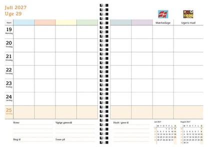 FAMILYPLAN ÅRSKALENDER 2027 BORDKALENDER 6 PERSONER