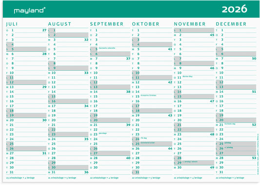 STUDIE KARTONKALENDER A4 2026/2027