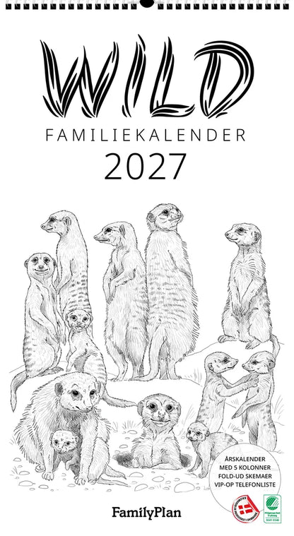 FAMILYPLAN ÅRSKALENDER WILD 5 PERSONER