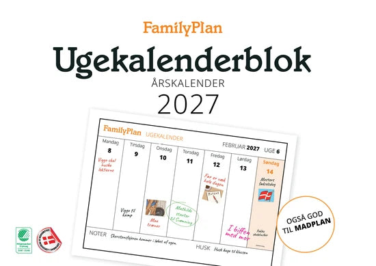FAMILY PLAN ÅRSKALENDER 2027  BLOK