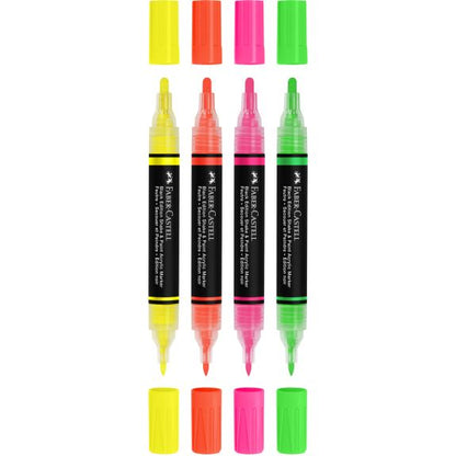 FABER CASTELL BLACK EDITION SHAKE & PAINT ACRYLIC MARKER 4 ASS NEON
