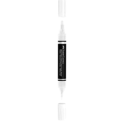 FABER CASTELL BLACK ED SHAKE&PAINT ACRYLIC MARKER 1 WHITE