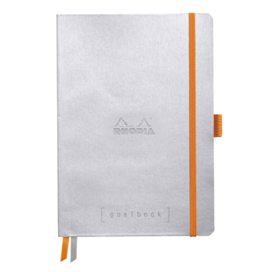 RHODIA SOFTCOVER GOALBOOK SILVER 220 S. DOTS