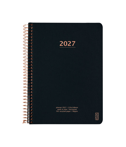 KOZO KALENDER A5 2027 UGE SORT