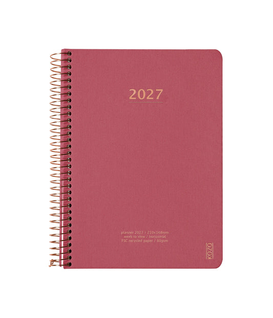 KOZO KALENDER A5 2027 UGE GUAVA PINK