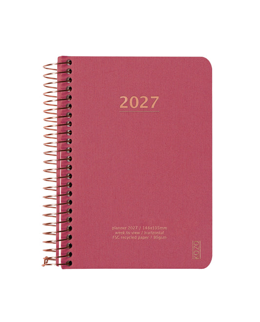 KOZO KALENDER A6 2027 UGE GUAVA PINK