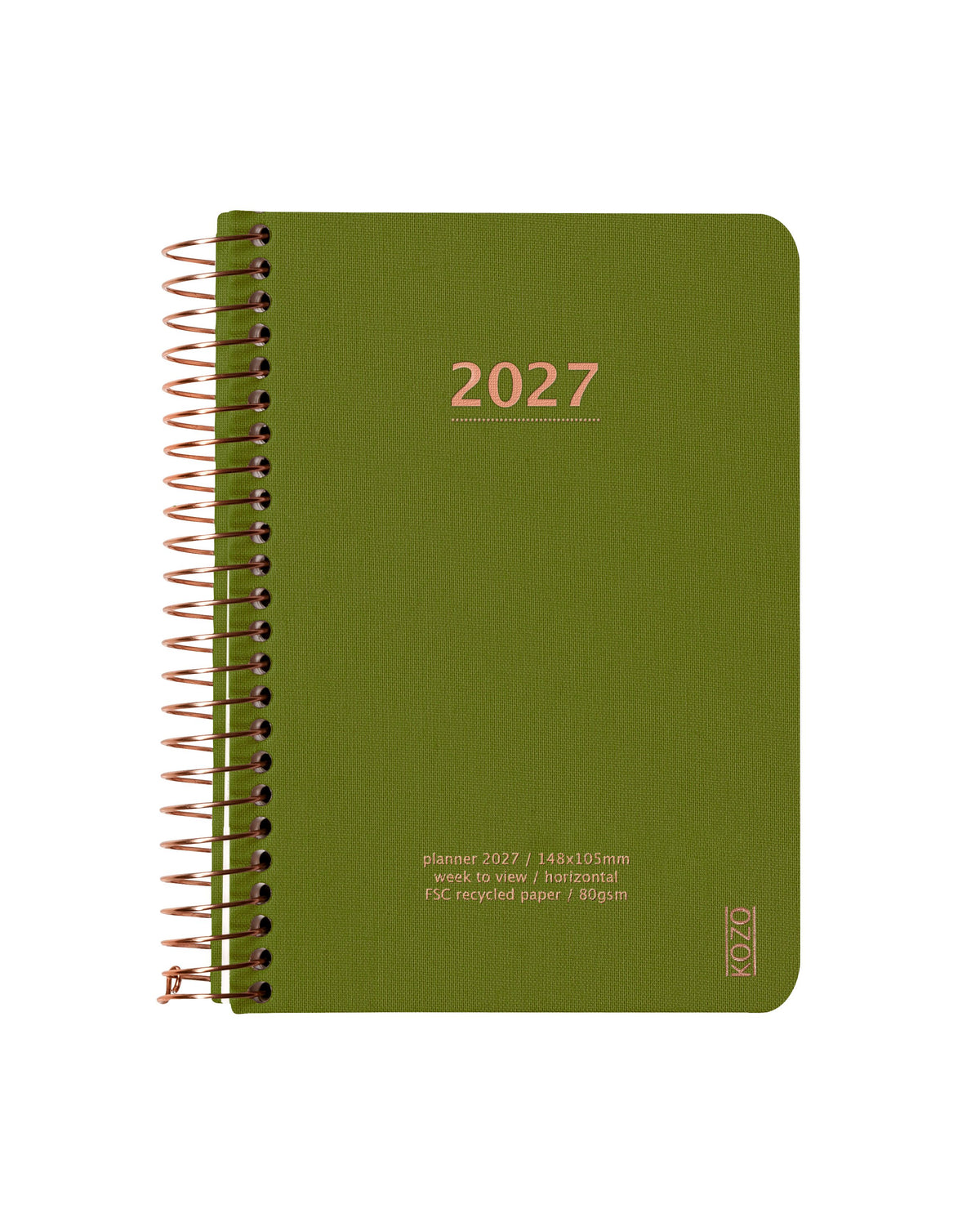 KOZO KALENDER A6 2027 UGE OLIVEN