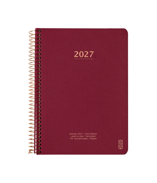 KOZO KALENDER A5 2027 UGE BERRY