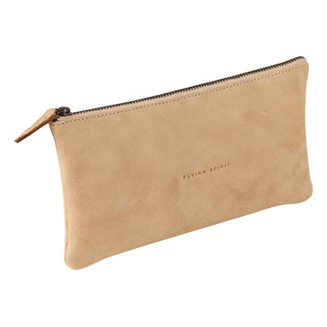 FLYING SPIRIT FLAT PENCIL CASE BEIGE