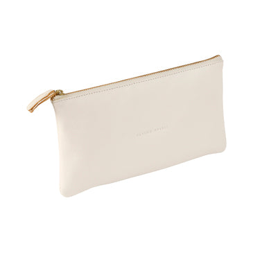FLYING SPIRIT FLAT PENCIL CASE LEATHER WHITE