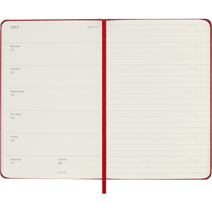 CLASSIC HARD 18M 26/27 WEEK NOTE POCKET RØD