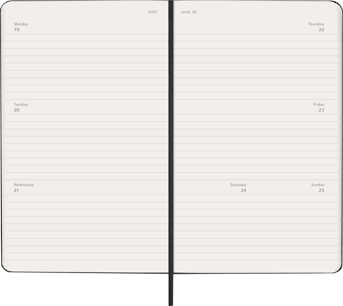 MOLESKINE CLASSIC HARD 12M WEEKLY HORIZONTAL LARGE SORT 2027