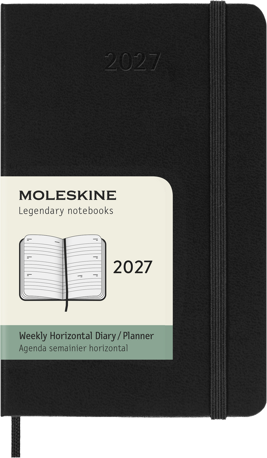 MOLESKINE CLASSIC HARD 12M WEEKLY HORIZONTAL POCKET SORT 2027