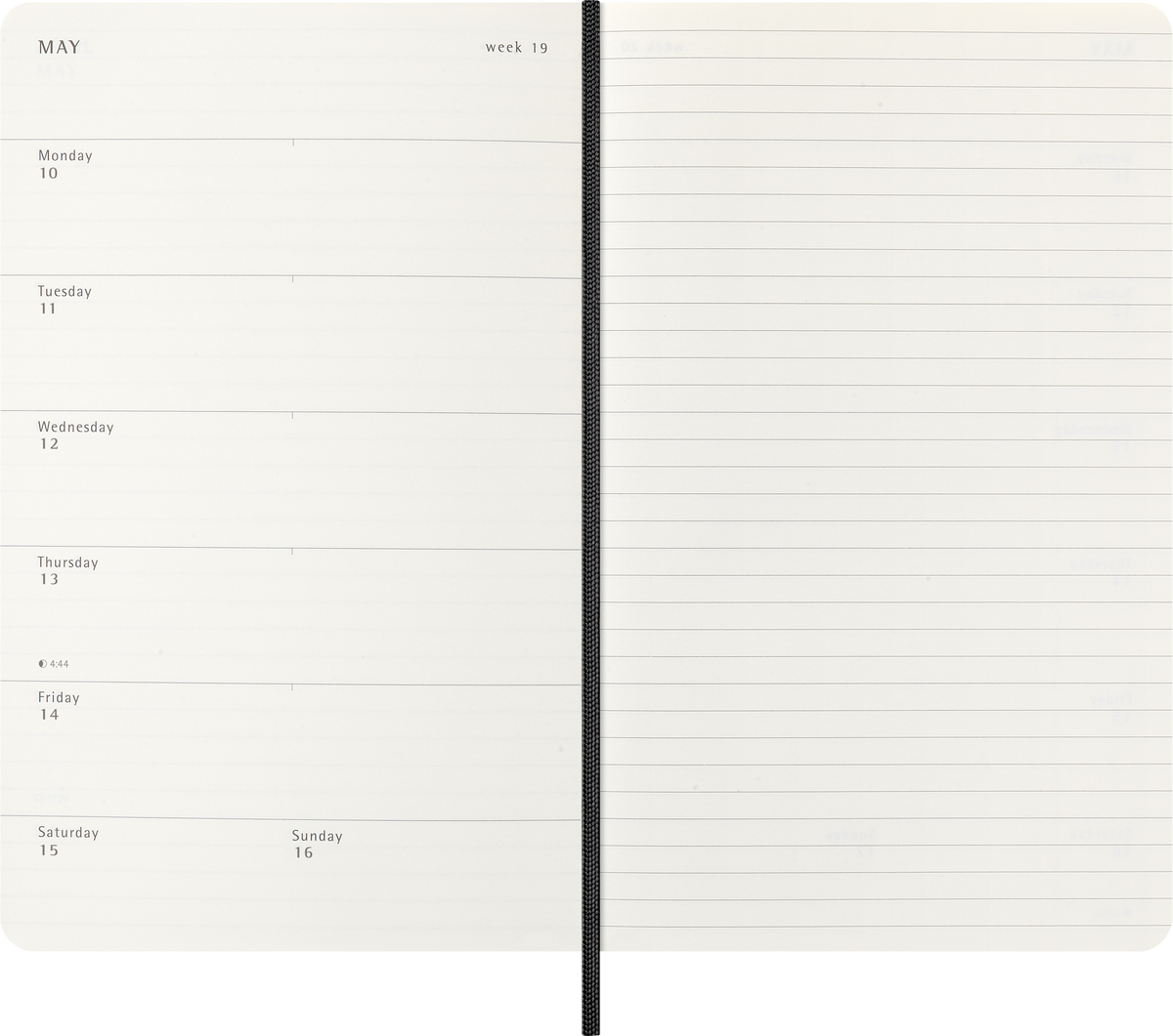 MOLESKINE CLASSIC SOFT 12M WEEK NOTE LARGE SORT 2027