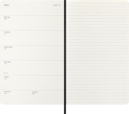 MOLESKINE CLASSIC SOFT 12M WEEK NOTE LARGE SORT 2027