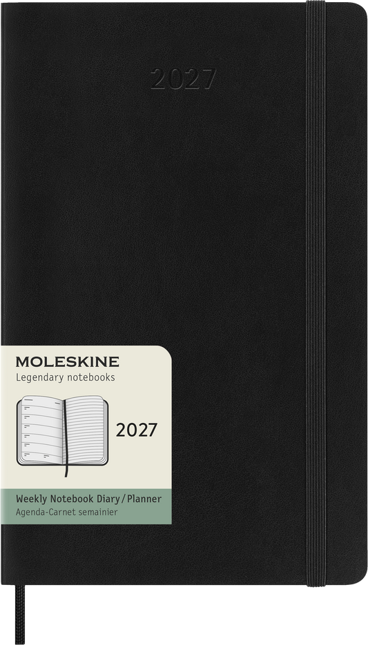 MOLESKINE CLASSIC SOFT 12M WEEK NOTE LARGE SORT 2027