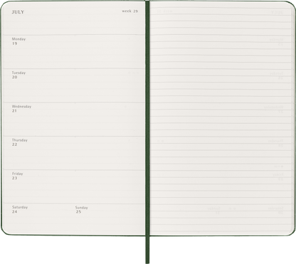 MOLESKINE CLASSIC HARD 12M WEEK NOTE LARGE MYRTLE GREEN 2027