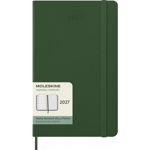 MOLESKINE CLASSIC HARD 12M WEEK NOTE LARGE MYRTLE GREEN 2027