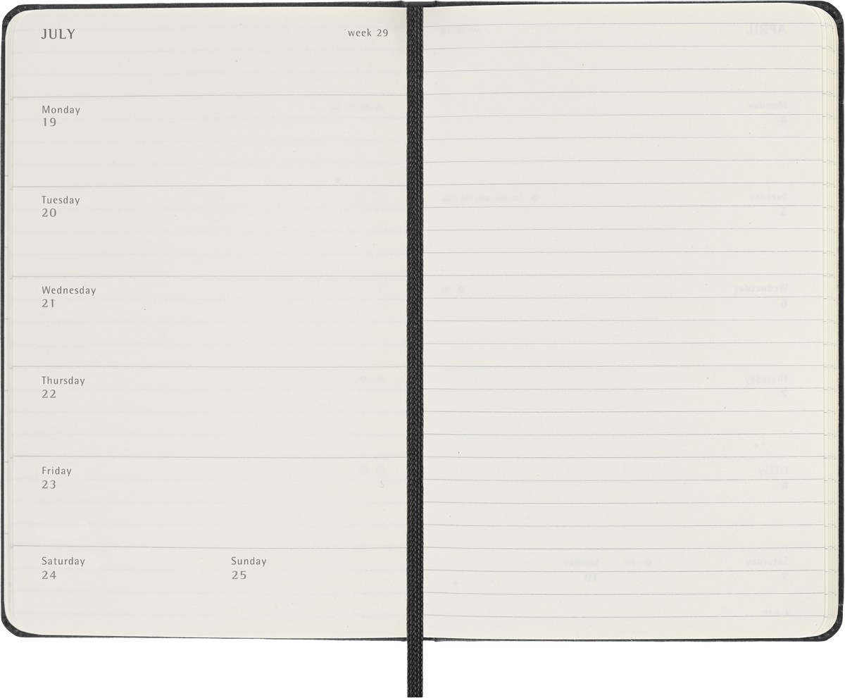 MOLESKINE CLASSIC HARD 12M WEEK NOTE POCKET SORT 2027