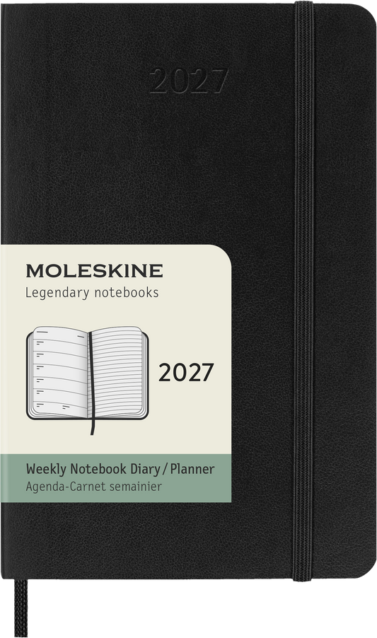 MOLESKINE CLASSIC SOFT 12M WEEK NOTE POCKET SORT 2027