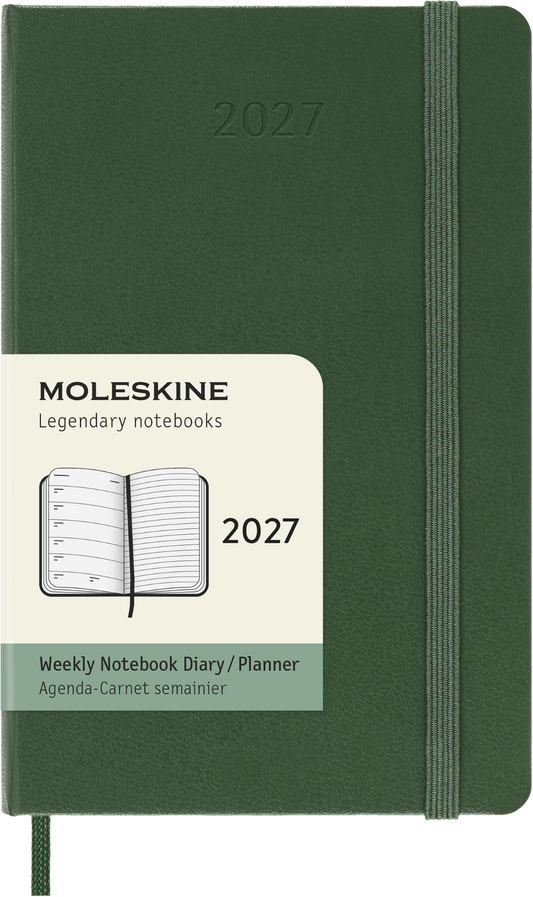 MOLESKINE CLASSIC HARD 12M WEEK NOTE POCKET MYRTLE GREEN 2027