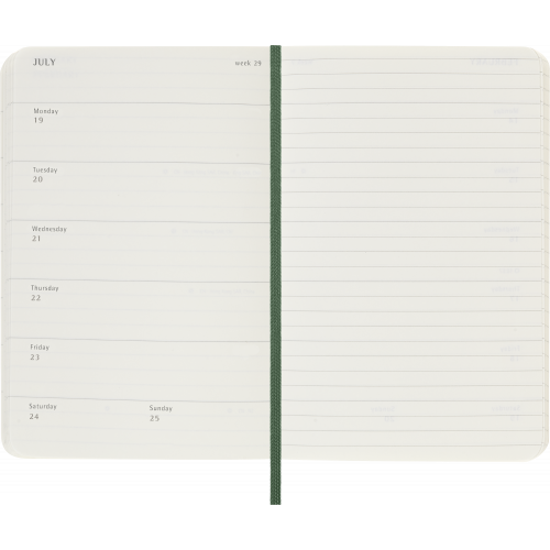 MOLESKINE CLASSIC SOFT 12M WEEK NOTE POCKET MYRTLE GREEN 2027