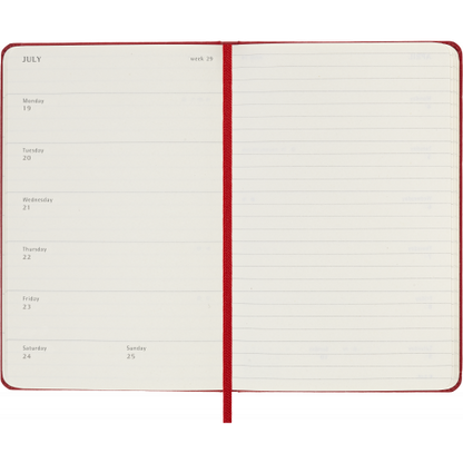 MOLESKINE CLASSIC HARD 12M WEEK NOTE POCKET RØD 2027