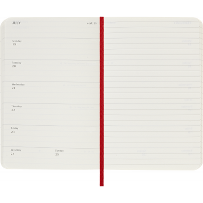 MOLESKINE CLASSIC SOFT 12M WEEK NOTE POCKET RØD 2027