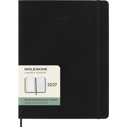 MOLESKINNE CLASSIC SOFT 12M WEEK NOTE XL SORT 2027