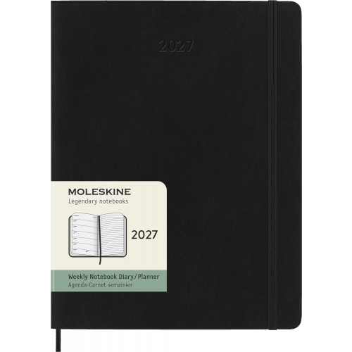 MOLESKINNE CLASSIC SOFT 12M WEEK NOTE XL SORT 2027
