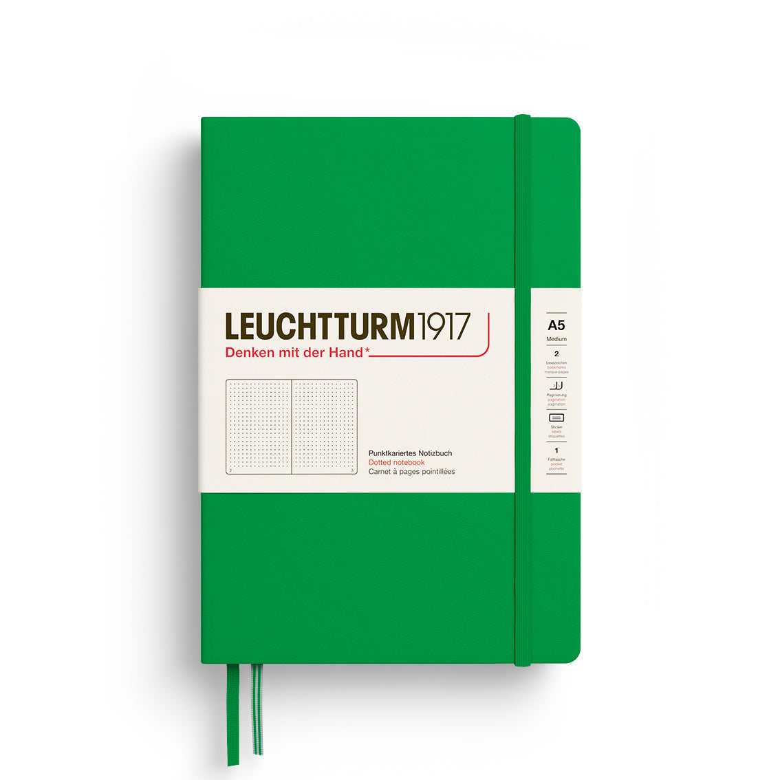 LEUCHTTURM1917 NOTESBOG A5 DOTS SPRING LEAF