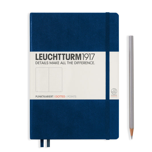 LT1917 NOTESBOG A5 DOTTED NAVY BLUE