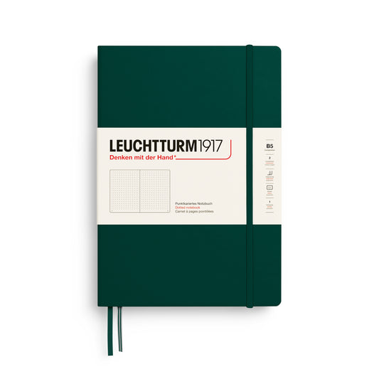 LEUCHTTURM1917 DOTTED NOTEBOOK B5 FOREST GREEN