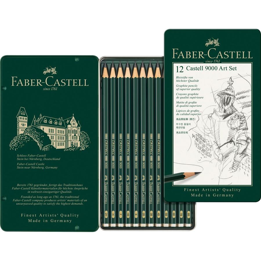 BLYANTSÆT FABER CASTELL 9000 2H-8B