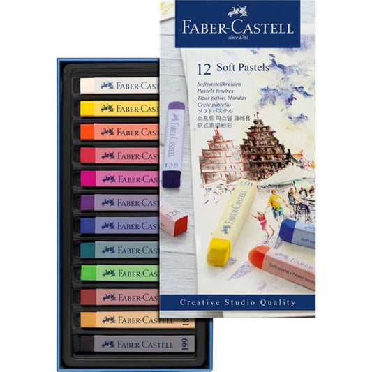 KRIDTPASTEL SOFT FABER CASTELL 12 ASS.